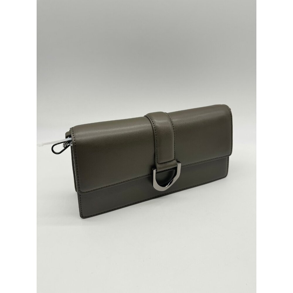 LIKE DREAMS Georgie East West front buckle faux-leather crossbody bag- Olive - Picture 8 of 16